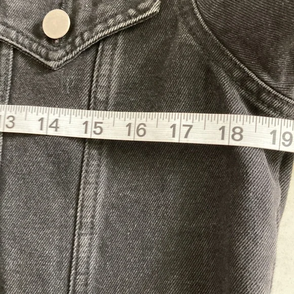 ORGVSM Reverse Design Black Denim Crop Jacket - Picture 7 of 8